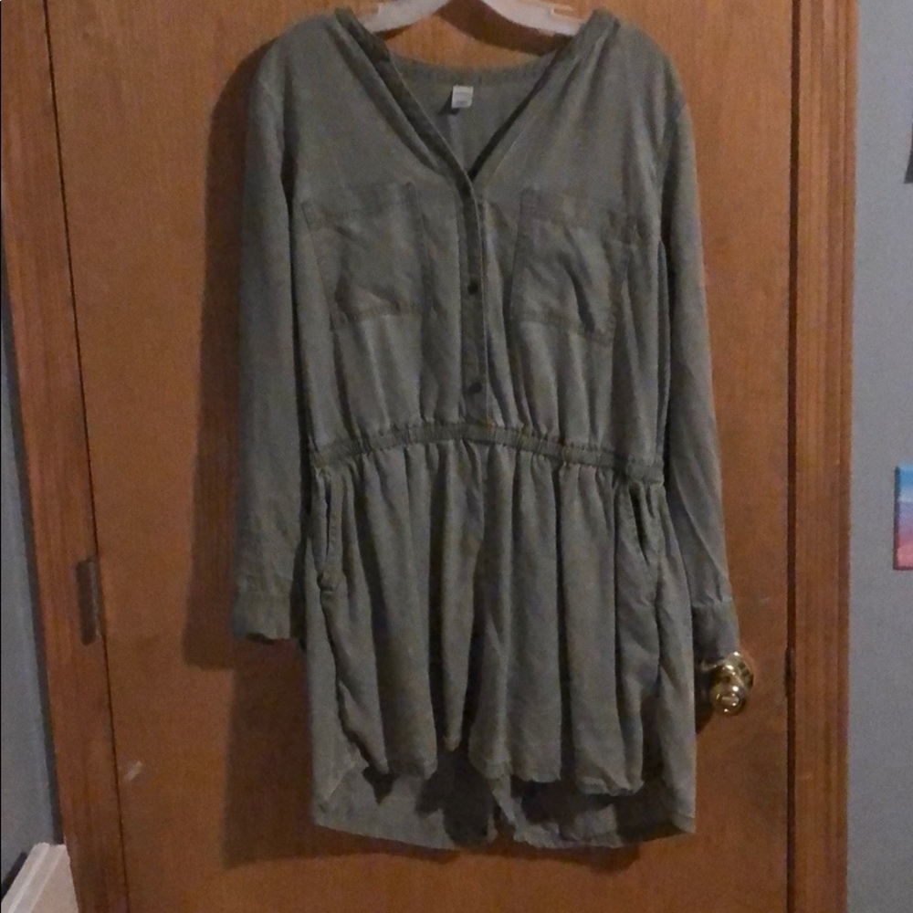 Army green jumpsuit from Old Navy!